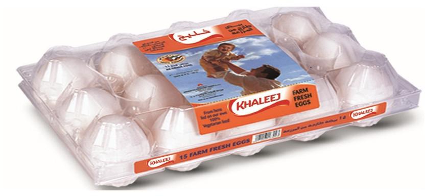Khaleej White Medium Eggs 15