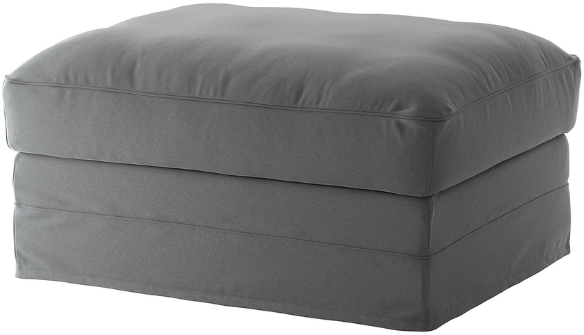 GRÖNLID Cover for footstool with storage - Ljungen medium grey