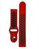 حزام رياضي من السيليكون مقاس 20 مم لـ Amazfit Bip U Pro / Bip / Bip Lite / Bip S / Bip S Lite / Bip U - أحمر أسود