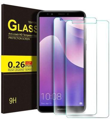 2-Pack 9H Hardness HD Tempered Glass Screen Protector For Huawei Honor Y7 Prime 2018 Clear