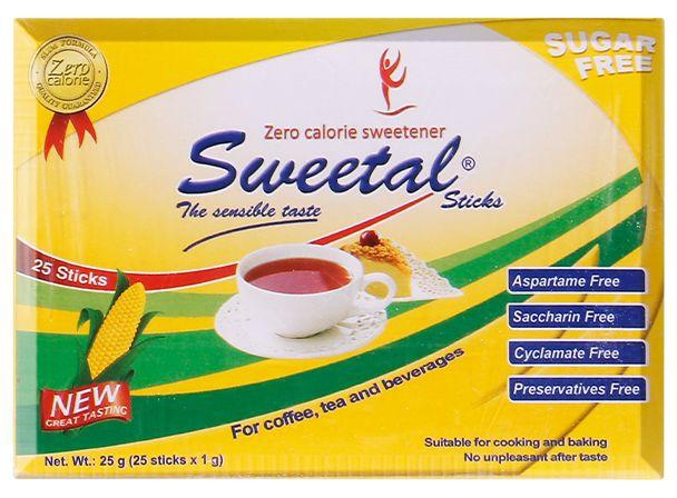 Sweetal Sticks Diet Sugar - 1g x 25 Sticks 