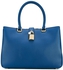 Dolce & Gabbana Dolce Tote Blue Leather Top Handle Bag