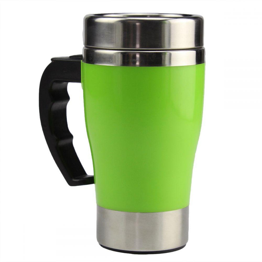 Stainless Lazy Self Stirring Mug Auto Mixing Tea Coffee Cup Office Home Garden Gift color Green