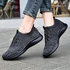 konhill Women's Comfortable Walking Shoes - Tennis Athletic Casual Slip on Sneakers, 0212 Black/Gray, 6