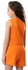 Izor Girls Sleeveless Buttoned Jumpsuit With Elastic Waist - Orange