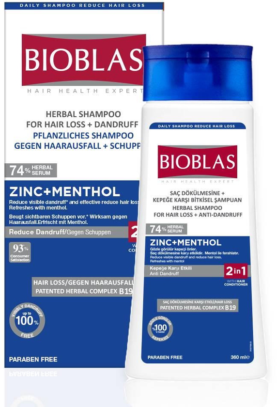 Bioblas Herbal Hair Loss Shampoo for Anti Dandruff 360 ml