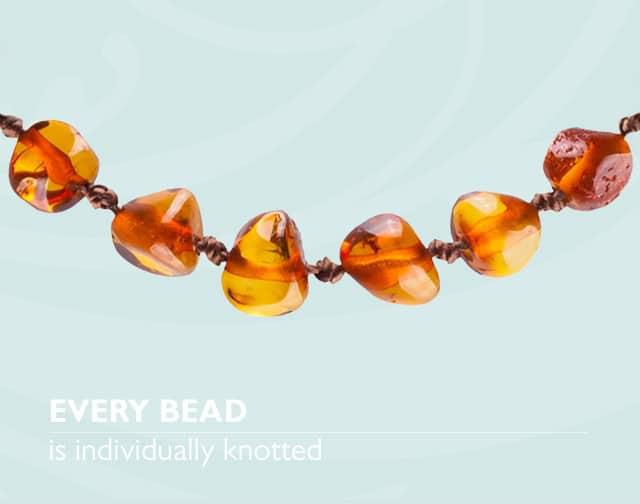 Made By Nature - Premium Amber Baby Necklace Caramel- Babystore.ae