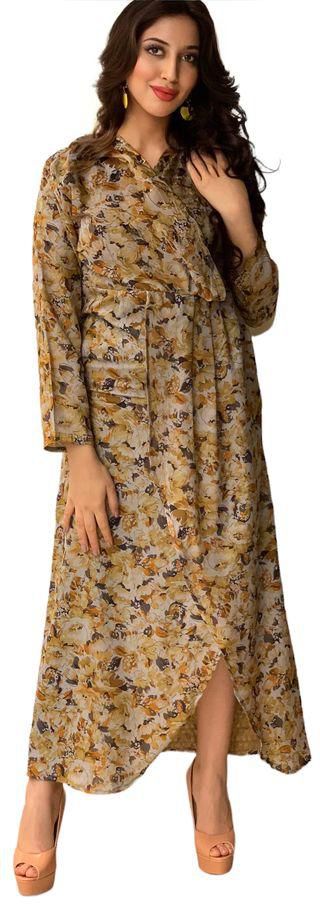 Blouse Barn Crossover Floral Maxi Dress
