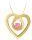September Birthstone Pink Sapphire Heart Pendant Necklace in 14kt Yellow Gold 0.10 CT TGW by 360JEWEL