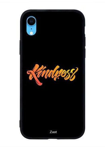 غطاء حماية سكين لهاتف أبل آيفون XR مطبوع عليه كلمة Kindness