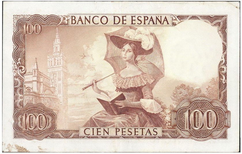 مائة بيستا اسباني إصدار 19 نوفمبر عام 1965 ميلادي