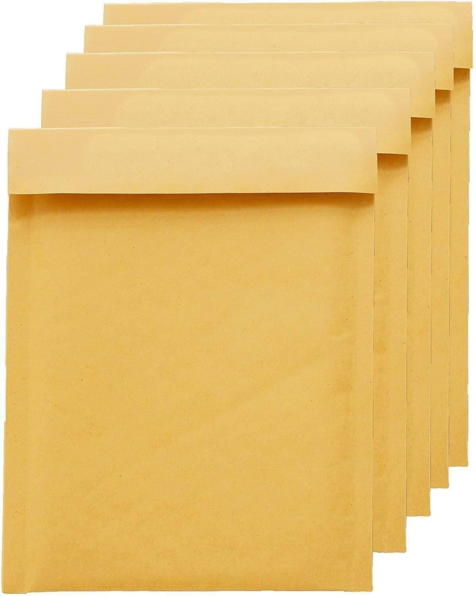 Bubble Mailers - Lightweight Bubble Mailer Set for Mailing Documents &amp; Small Items - Self-Seal Gold Kraft Padded Wrap Envelopes - Strong Multipurpose Packaging Envelope Set 10 (6 * 11 Inch)