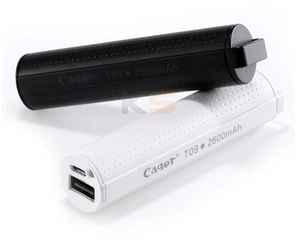Cager T09 2600mAh Mini Power Bank Portable Battery Charger for all iPhone PC Computer Smart Phone