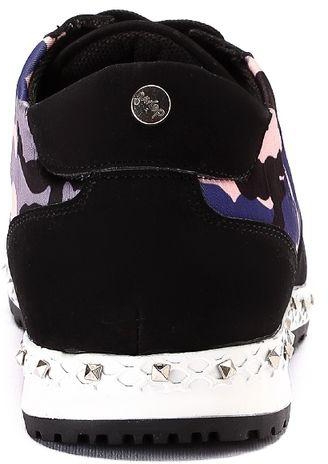 Dejavu Studded Simple Sneakers - Army Pink & Black