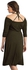 Army Green Enticing Tie Off-shoulder Plus Size Midi Dress