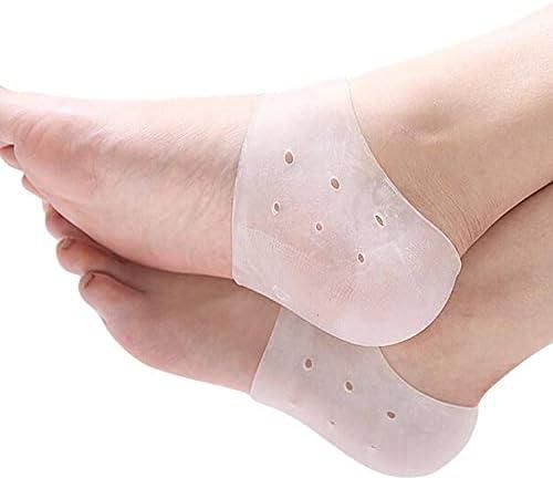 one piece 1 pair breathable silicone heel socks protector ankle support protection ballet shoe high heels cracked socks gel care tool 3 877347