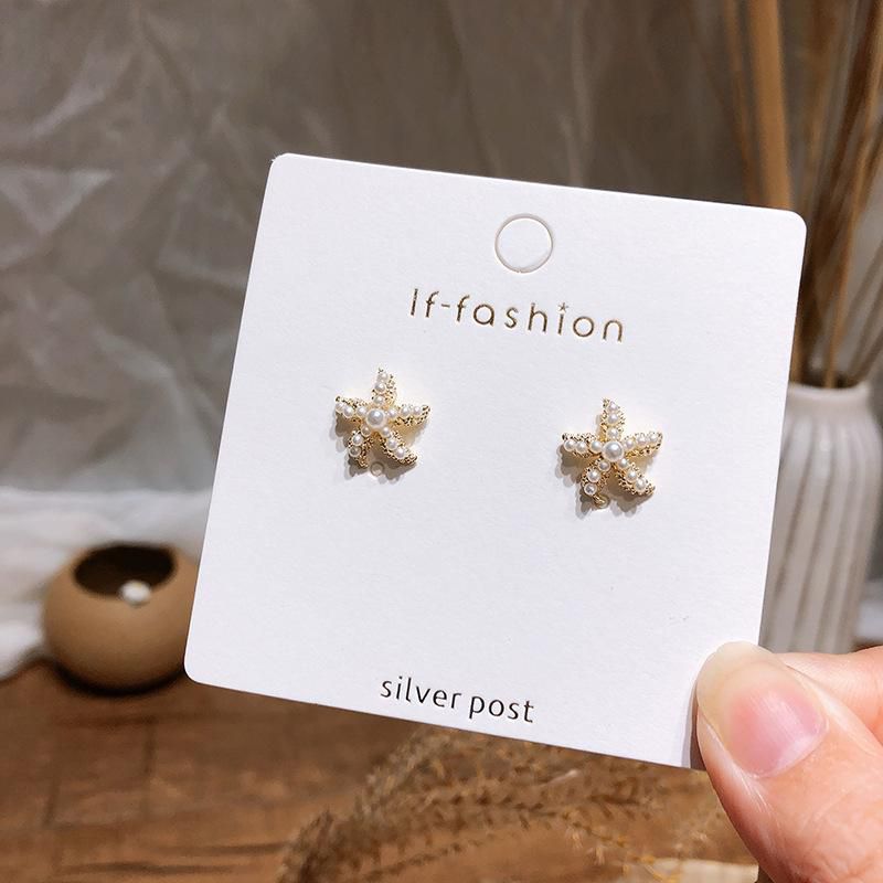 Alissastyle Star Fish Pearl Earring - S925 [0340]