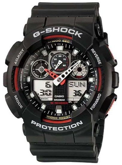 G-Shock Men's Grey/Black Dial Resin Band Watch GA-100-1A4