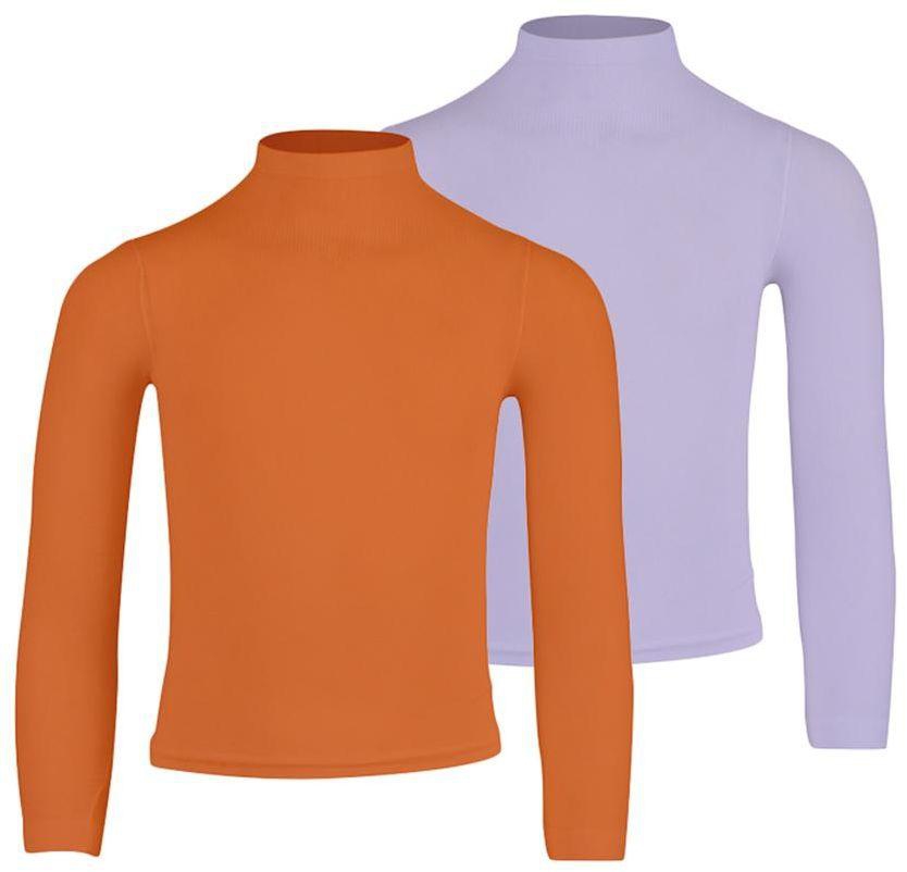 Silvy Set Of 2 T-Shirts For Girls - Dark Orange Mauve, 10 - 12 Years
