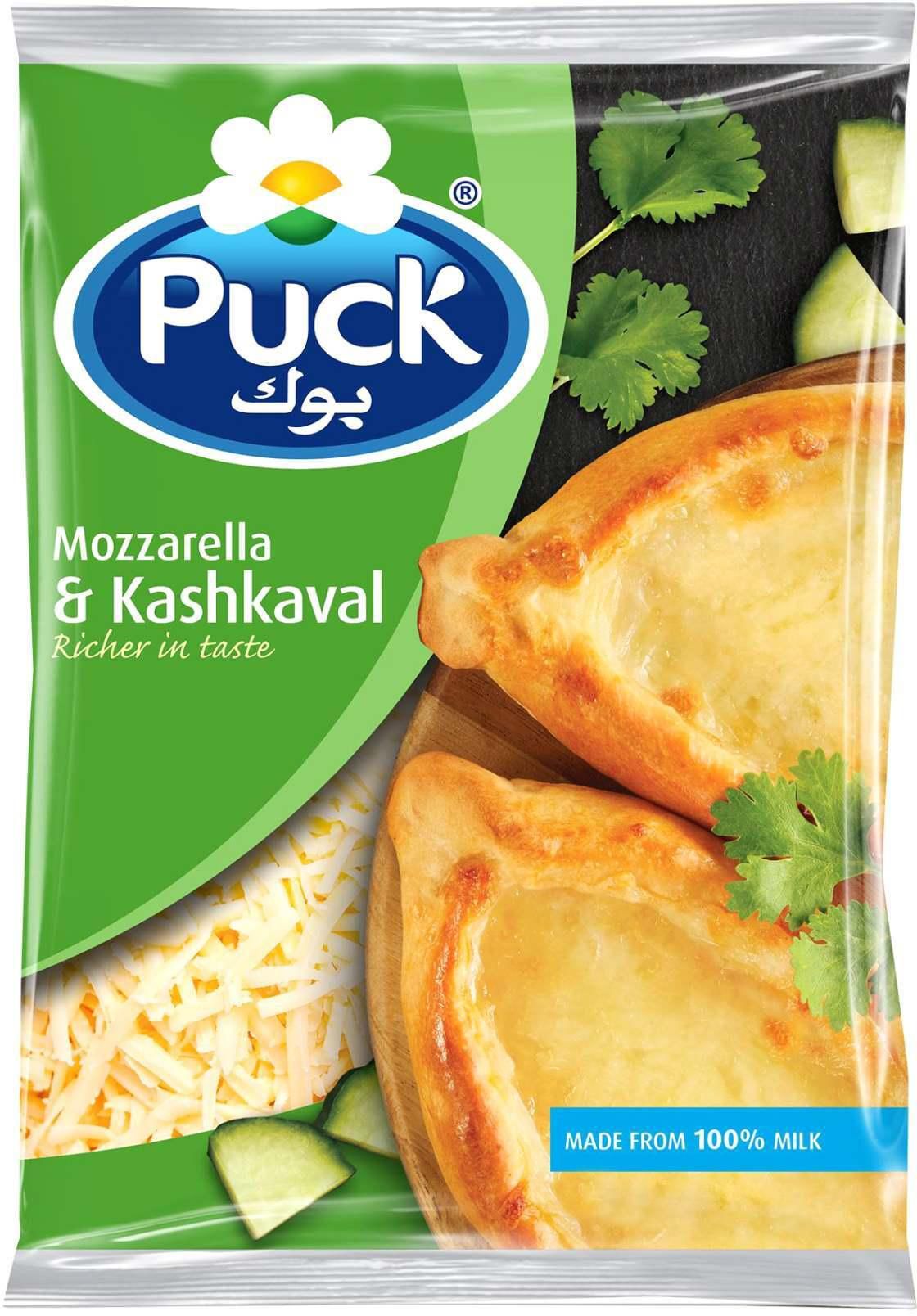 Puck Mozzarella And Kashkaval Shredded Cheese Mix 180g