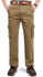 Smart Combat Chinos Trousers For Men-Stone Brown