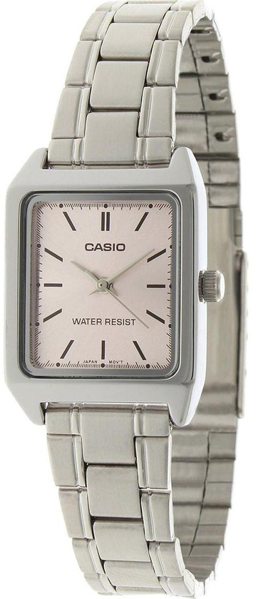 Casio Women Pink Dial Stainless Steel Band Dress Watch - LTP-V007D-4EUDF