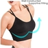 [2023 Design] 2 Pcs Cross Back Sport Bras Padded Strappy Criss Cross Cropped Bras for Yoga Workout Fitness Low Impact