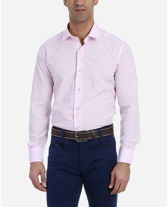 Andora Solid Shirt Slim Fit - Pink