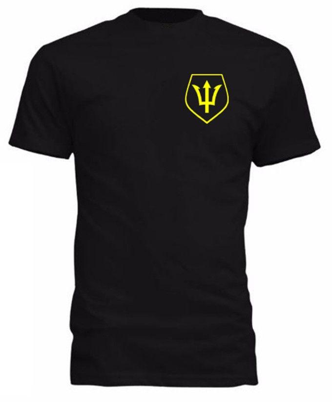Cray Cray InCRAYdible Yellow Trident Shield Round Neck T-shirt - Black