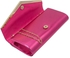 Fashion Textured & Shiny Leather Clutch Bag/Purse With Chain Strap (Hot Pink) + FREE Samona Herbal Soap