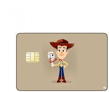 PRINTED BANK CARD STICKER Animation Woody And Forky From Toy Story By Disney