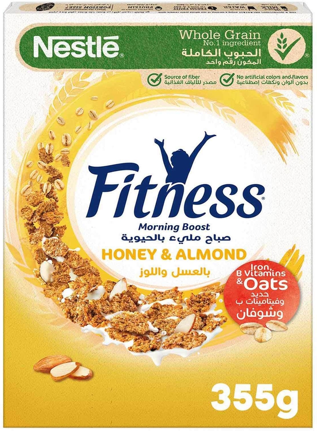 Fitness honey &amp; almond fitness cereal made with whole grain 355 g