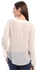 Bebe 403ZT101T850 Tie Sleeve Snap Blouse for Women - Off White