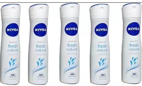 Nivea FRESH NATURAL (PACK OF 5) Deodorant Spray - For Women (750 ml, Pack of 5)