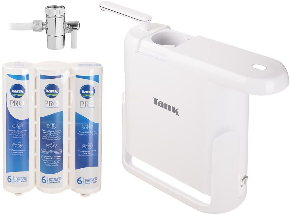 Get Tank Water Filter Pro, 6 Built-in Purification Functions - White with best offers | Raneen.com