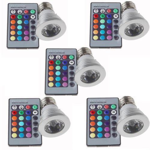 Led Bulbs With 5 Pcs , Changeable Color
