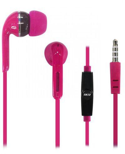 Iku Colorful CE100 Earphones with Mic - Pink