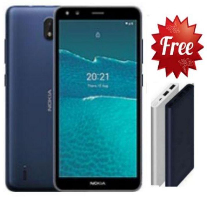 Nokia C1 2nd - 5.45",16GB+1GB RAM,Dual SIM,Android, 2500mAh -blue+ FREE POWERBANK