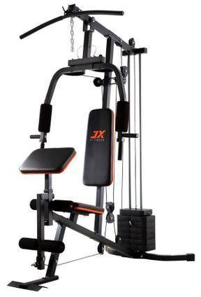 Single Station Gym With 50kg Weight - Black