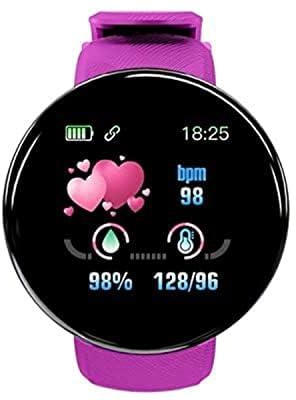 ساعة سمارت 116 بلس لقياس معدل ضربات القلب وضغط الدم D18 بسوار مقاوم للماء رياضية لمتابعة مؤشر اللياقة البدنية لون ارجواني