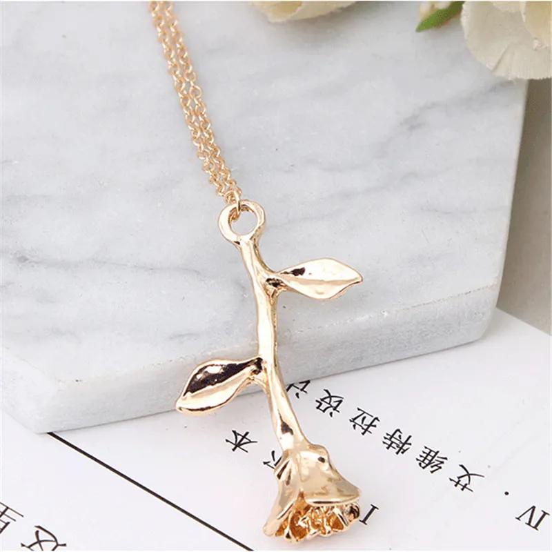 Random English letter rose exquisite pendant necklace birthday gift Necklace