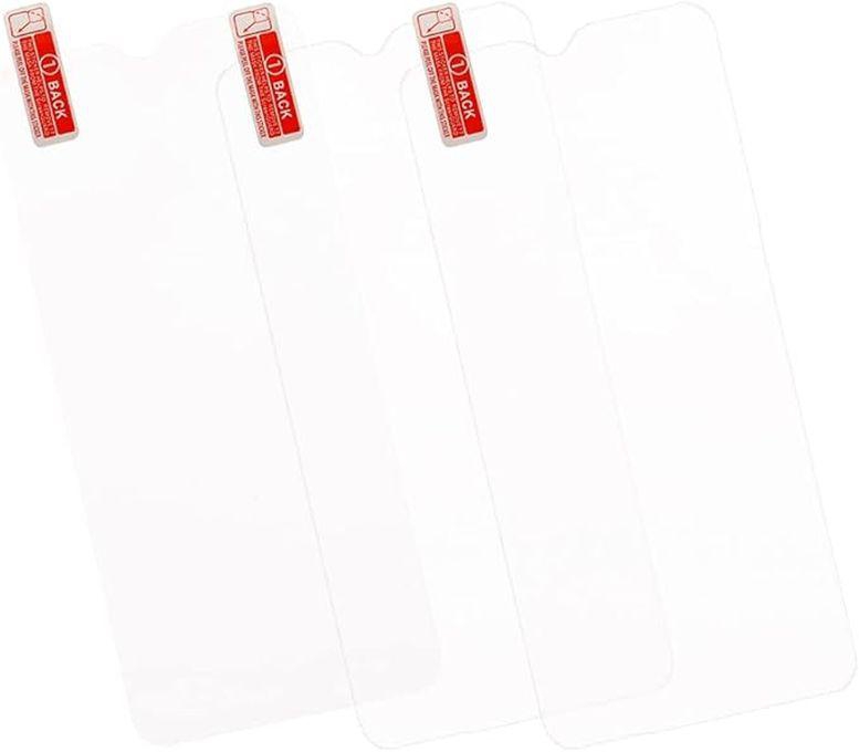 Tempered glass full screen protector with clear edges for oneplus 6t 6.41 inches set of 3 pieces - clear