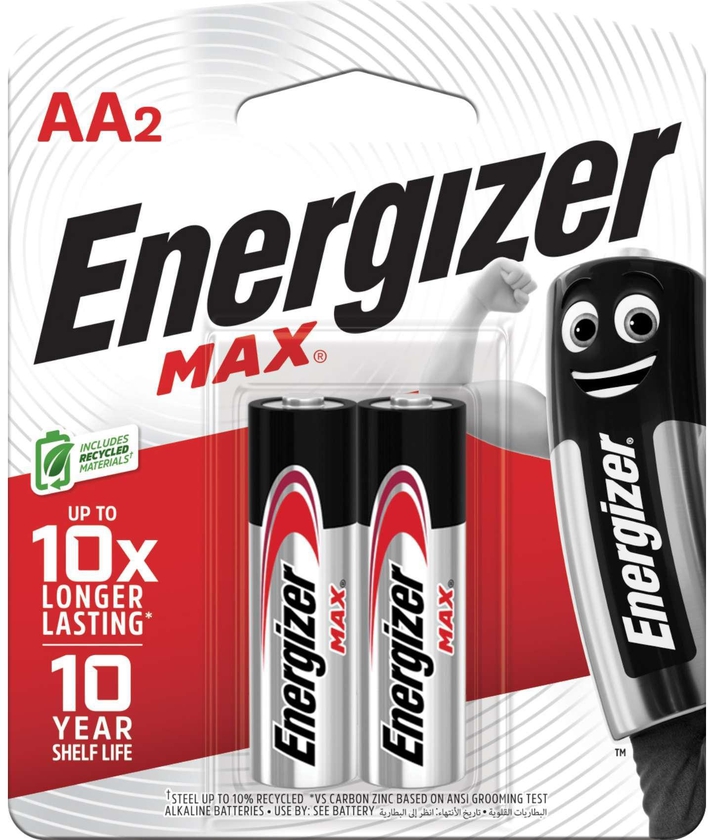Energizer Max AA Alkaline Battery E91BP 2