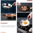 Egg Pan, Mini Nonstick Egg and Omelet Pan, Stainless Steel Small Frying Pan Skillet, Multipurpose Pan with Wooden Handle, Cookware Designed for Eggs Pancakes, Dishwasher Safe (16CM)