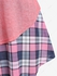 Plus Size Cowl Neck Plaid 2 in 1 Tee - M | Us 10