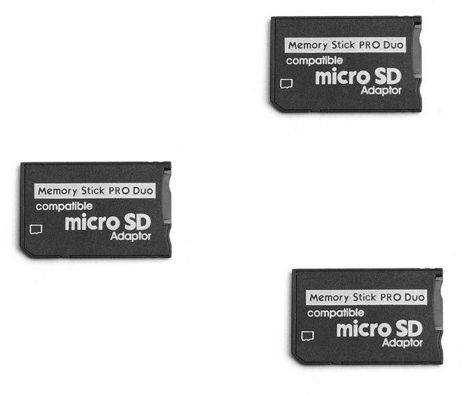 3X Adapter, -SD/-SDHC TF Card to Memory Stick MS Pro Duo