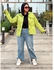 Green Basic Women Jacket With Pockets