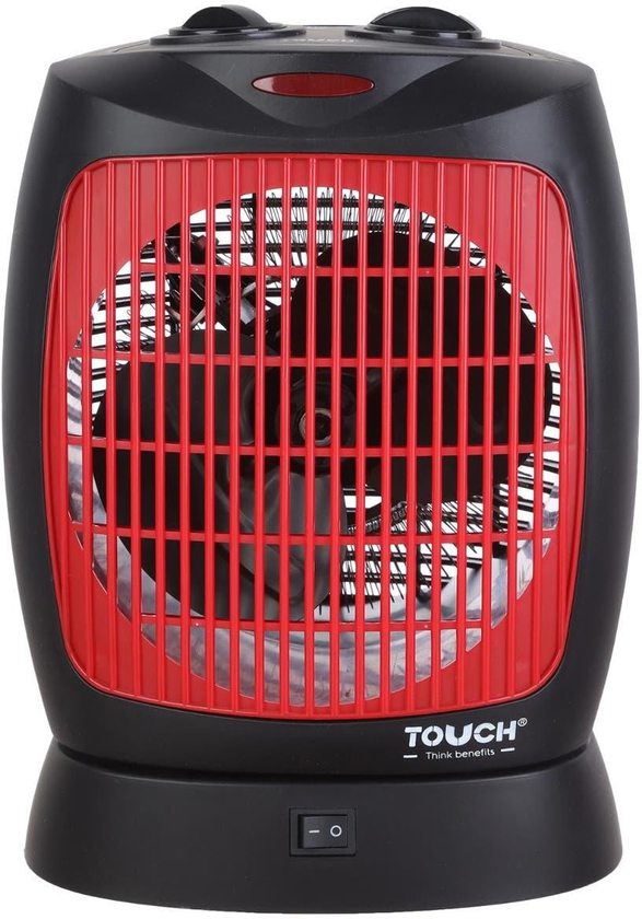 Get Touch El Zenouki 41109 Air Fan Heater, 2000 Watt - Black Red with best offers | Raneen.com
