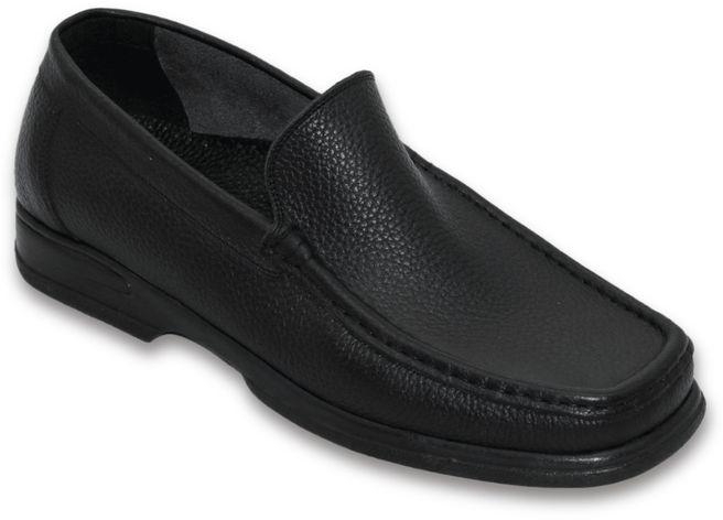 Silver Shoes Men Black Medical Shoes Made Of Genuine Leather
