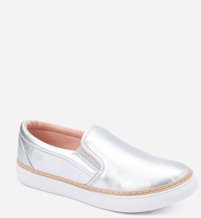 Dejavu Classic Slip-On Shoes - Silver